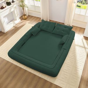 Divano Letto Pieghevole Multifunzionale 3 in 1 da 200 cm in Tessuto Teddy e Schiuma, per Umani e Cani, Letto Pigro - Product Image 6