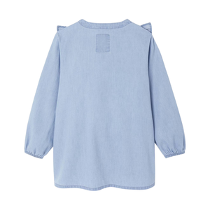 ชุดเดรสยีนส์ทรงเอ คลาสสิกสำหรับเด็กผู้หญิง ใส่สบาย ผ้าฝ้าย 100% สายปรับได้ ซักแบบพิเศษ มีตัวเลือกขนาด 3D - Product Image 2