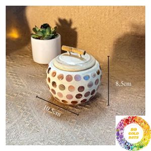 Pot rond en bambou en gros avec incrustation de nacre, couvercle et poignée faits à la main pour les détaillants et importateurs de décoration intérieure - Product Image 5