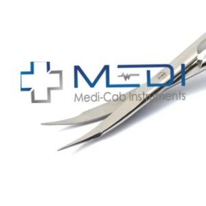 Ciseaux dentaires courbes de qualité supérieure en acier, fabriqués par Medicab Surgical Instruments, utilisés pour la chirurgie dentaire. - Product Image 2