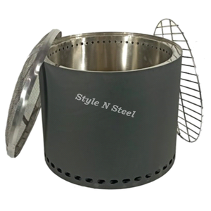 Brasero de luxe sans fumée avec peinture résistante à la chaleur, design autoportant, chauffage extérieur au charbon/bois - Product Image 1