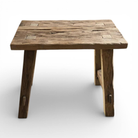 Tabouret en bois rustique vintage, finition naturelle, structure durable, pour la décoration de meubles de maison