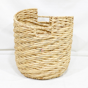 Handcrafted Wicker Storage <b>Basket</b> Modern Rustic Design for Living Room Kitchen <b>Wardrobe</b> Toys Organizer Natural Fiber Material - Product Image 6