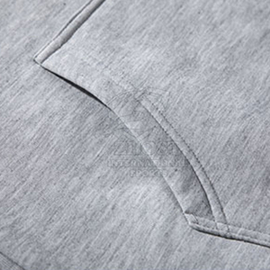 Zhost Men's <b>Lined</b> <b>Fleece</b> Hooded <b>Sweatshirt</b> Gray Black Raglan Sleeve Casual Cotton Front Logo Pocket Winter Wear - Product Image 6