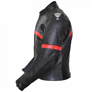 Veste en cuir respirante de haute qualité pour homme, design imprimé course automobile et moto, anti-UV, écologique, manches longues, toutes saisons - Product Image 4