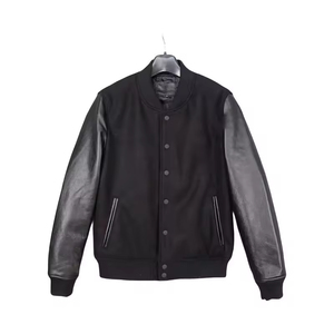 Men's New Style Custom Varsity <b>Jacket</b> <b>Leather</b> Sleeve With Wool Body Wholesale <b>Jacket</b> - Product Image 1