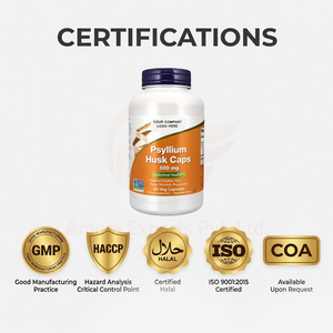 ผู้ผลิตแคปซูลเปลือกไซเลียม OEM อาหารเสริมใยอาหาร ผู้จัดจำหน่ายส่ง ปริมาณมาก รับผลิตแบรนด์ส่วนตัว - Product Image 4