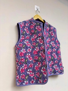 Suzani <b>Velvet</b> Cotton Breathable Vest Turkish Floral Beaded V-Neck Winter Boho Vintage Unisex Sleeveless Short <b>Jacket</b> In-Stock - Product Image 2