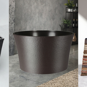 Classic Design Bowl <b>Plastic</b> Flower Pot Multiple Sizes Texture Printed Lightweight Outdoor/Indoor Use Home Hotels Cafes Gardens - Product Image 1