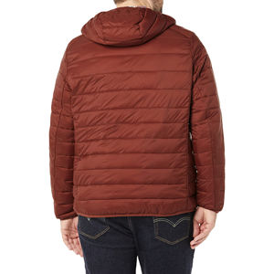Nouvelle conception, vente chaude, veste à capuche pour homme, décontractée, écologique, hiver, grande taille, fermeture éclair, imperméable, respirante, polyester matelassé - Product Image 5