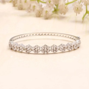 Rray กำไลข้อมือ lakshmi เครื่องประดับวัดอินเดียใต้กำไลข้อมือเจ้าสาวแบบดั้งเดิมทรงบอลชุบโรสโกลด์ - Product Image 1