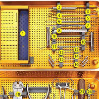 Kit d'instruments chirurgicaux orthopédiques de base pour plaque de fixation des membres inférieurs |   Approuvé CE, acier, manuel, Dentavex, usage vétérinaire