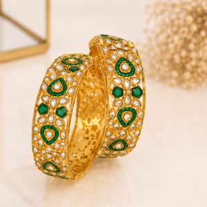 Zyvory 925 Silver Traditional Designer <b>Kada</b> Bangles Set for Women Wedding Jewelry Hall Mark Certified 50g - Product Image 4