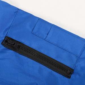 Blouson bomber pour homme, bleu uni, fermeture éclair intégrale, coupe-vent, décontracté, style aviateur, automne, polyester - Product Image 6