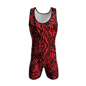 100% Polyester Stretch Wrestling Singlets <b>One</b> Piece <b>Tops</b> Customize Wrestling Singlet Unisex Quick Dry Breathable Uniform - Product Image 1