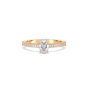 Anillo Solitario REYES con Halo Oculto de Diamante Cultivado en Laboratorio HPHT CVD en Oro Sólido de 14K, Regalo de Aniversario de Bodas, Joyería Fina para Mujer - Product Image 2