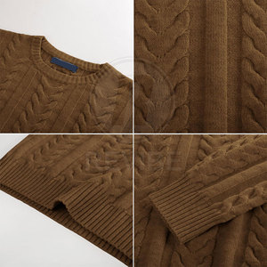 Pull en tricot décontracté pour homme, chaud et respirant, avec logo frontal, texture lisse, confortable à porter - Product Image 6