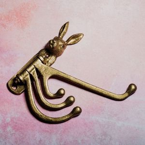 Neat brass <b>wall</b> <b>hooks</b> minimal design polished finish durable hanger <b>for</b> towels <b>keys</b> modern home storage - Product Image 3
