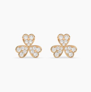 Boucles d'oreilles solitaires personnalisées en or 14 carats, or vintage, diamant cultivé en laboratoire certifié IGI, pour fête, mariage, bijoux fins de haute qualité - Product Image 2