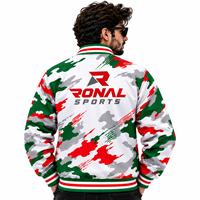 Veste universitaire de baseball pour homme de haute qualité, fabriquée par un fabricant OEM, avec broderie personnalisée, manches en toile et cuir, col montant
