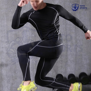 ชุดแรชการ์ดผู้ชายคุณภาพสูง สวมใส่สบาย ระบายอากาศได้ดี ทรงเข้ารูป น้ำหนักเบา เหมาะสำหรับออกกำลังกาย แขนยาว - Product Image 6