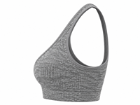 Soutien-gorge de sport sans couture à col en V pour femme, côtelé et extensible, pour yoga et entraînement, OEM Activewear