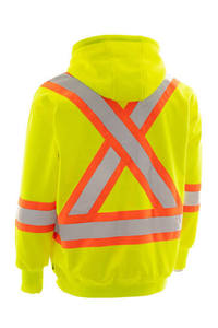 Hi Vis Reflective Safety Hoodie Warm Fleece Lined Construction <b>Workwear</b> Pullover for <b>Winter</b> Outdoor Industrial Workers - Product Image 2