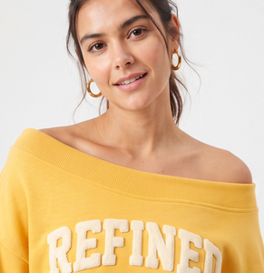 <b>Off</b> <b>Shoulder</b> <b>Sweatshirt</b> Ladies Fashion Loose Fit Pullover Crewneck Printed Sweat Shirt Women Oversized Streetwear <b>Sweatshirts</b> - Product Image 3