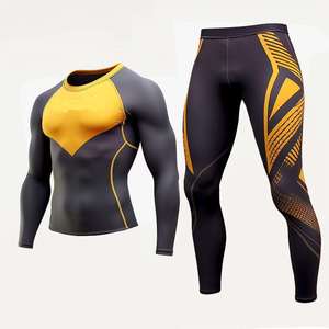 Custom <b>Men's</b> Full Sleeve <b>Compression</b> Rash Guard Breathable Quick Dry Polyester Nylon <b>Shirt</b> for MMA BJJ Gym Surfing OEM - Product Image 3