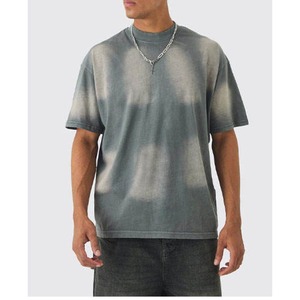 T-shirts Homme 2026 de Haute Qualité, 100% Coton Épais, Délavés à l'Acide, Personnalisables avec Lettres sur le Devant, Coupe Oversize, Effet Vintage Décoloré par le Soleil - Product Image 4