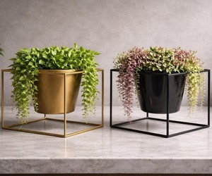 Stylish <b>Lightweight</b> <b>Iron</b> Flower Pots and Planters for Balcony Patio and Garden Use Strong Materials and Elegant Modern Planter - Product Image 1