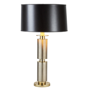 Lampe de table traditionnelle en bronze avec abat-jour en tissu beige, ampoule incandescente E26, commande par interrupteur, décoration de salon - Product Image 6