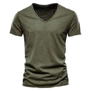 Men's Sublimation Printed T-<b>Shirt</b> <b>100</b>% <b>Polyester</b> V-Neck Short Sleeve High Quality Breathable Fitness Wear Customized - Product Image 2