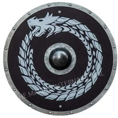 ไวกิ้งยุคกลางแฮนด์เมด24นิ้ว,เกราะนักรบไม้และเหล็กอ่อนเกราะรบออกแบบรอบเกราะ Templar Shield ขนาดเต็ม