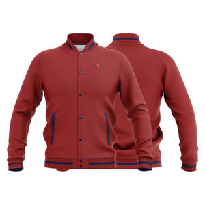 Veste universitaire vintage pour homme de haute qualité, col montant, tissu peigné brodé, respirant, antibactérien - Product Image 6