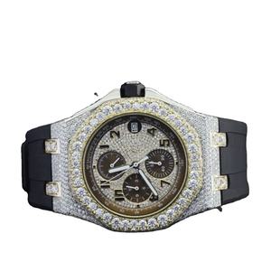 Reloj de Moissanite de lujo personalizado | VVS Iced Out Skeleton | Pasa el probador de diamantes al por mayor - Product Image 3