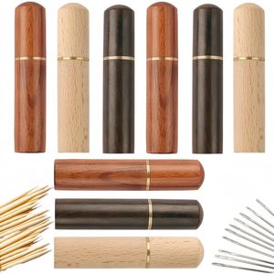 Porta stuzzicadenti portatile in legno, custodia impermeabile con 9 pezzi, per picnic all'aperto C - Product Image 1