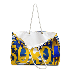 Sigma Gamma Rho Rhoyal Blue And Gold Rhoyal Soror 1922 Weekender <b>Bag</b> SGRHO Travel Tote <b>Large</b> Capacity <b>Gift</b> <b>Bag</b> - Product Image 4