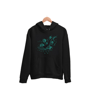 Sweat-shirt à capuche unisexe noir avec poche avant, coupe classique, vêtement décontracté d'hiver, 100% coton French Terry, coupe-vent, imperméable - Product Image 4