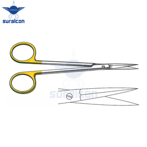 Ciseaux chirurgicaux Peck-Joseph 14 cm (5-1/2 pouces) à lame droite en carbure de tungstène doré TC, en acier inoxydable de précision - Product Image 2