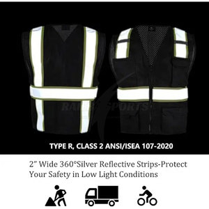 Chaleco de Seguridad Transpirable con Certificación CE de Grado Industrial, Ropa Reflectante de Alta Visibilidad, Ajuste Cómodo para Trabajos en Carretera y Almacenes - Product Image 6