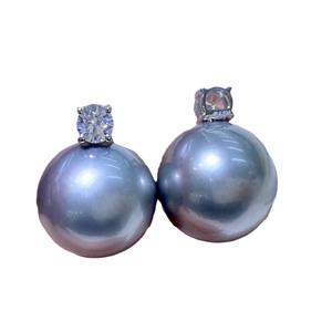 Collar de Oro Natural G18k con Perlas Púrpuras Misteriosas de 10-9mm y Perlas Púrpuras Edison de 5-6mm, Viene con Caja de Regalo - Product Image 5