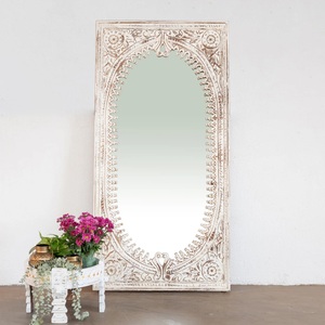 Contemporary Floor <b>Mirror</b> for Modern Homes Palace Inspired <b>Frame</b> Design with Decorative Reflective Beauty - Product Image 2