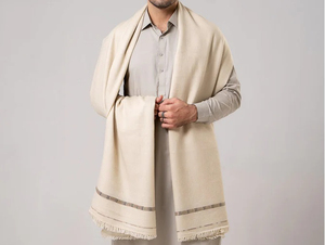 Wholesale Premium Quality Long Muslim Men Silk <b>Shawl</b> Soft Winter Breathable Quick Dry Knitted Kashmiri <b>Wedding</b> OEM - Product Image 3