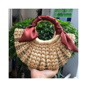 Vintage Wicker Purse Water Hyacinth Woven Handbag <b>Square</b> Straw Bag For Women Retro Summer Tote For Picnic And Beach Trip - Product Image 5