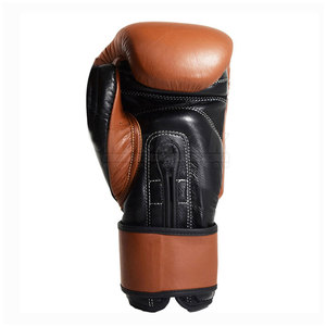 Gants de boxe en cuir confortables avec paume antidérapante, sangle de poignet réglable à boucle et crochets pour un usage unisexe lors de l'entraînement de boxe - Product Image 3