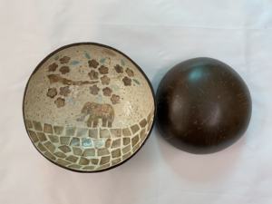 ชามกะลามะพร้าวขัดเงา ลายเปลือกหอยช้าง ของแท้ คุณภาพดีที่สุด เป็นมิตรกับสิ่งแวดล้อม สำหรับใช้ในครัวเรือน - Product Image 2