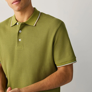 Camiseta Polo Informal de Color Sólido, Transpirable, de Punto, Corte Regular, Precio de Fábrica, Fabricación Profesional, Camiseta Polo para Hombre - Product Image 3