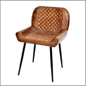 Silla de cuero moderna y sencilla con patas de metal de lujo ligeras para comedor, hogar, bar o parque, para escuela, apartamento, taller - Product Image 2