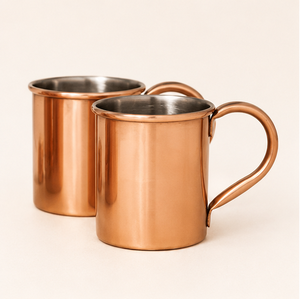 Mug à Moscow Mule en cuivre massif pur, artisanal, design classique, pour bière et cocktails, avec poignée ergonomique, idéal pour la maison, le bar et les cadeaux - Product Image 1